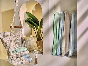 Toalha de Banho Roma hotel Piscina e Praia Azul, Verde ou Bege 400g/m² TEKA PROFILINE