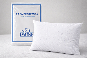 Capa Protetora de Travesseiro Impermeável 50x70 com Zíper DAUNE | Linha Hoteleira Profissional