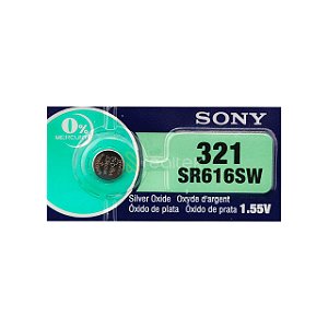 Pilha Bateria Sony 321, SR616SW, D321, GP321 - 1 Unidade
