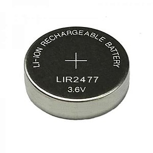 Pilha Bateria LIR2477 3.6v Recarregável 200mah - 1 Unidade