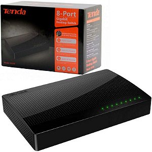 Switch 8 Portas Rj45 Gigabit 100/1000mbps - Tenda SG108