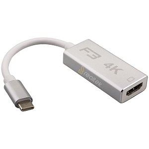 Cabo Adaptador USB Tipo C Para HDMI 4K - F3 JC-TYC-HM
