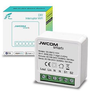 Mini Interruptor Wi-Fi Tuya 1 Canal 10a - Jwcom SA-SM12-1CH