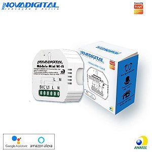 Mini Interruptor Wi-Fi Tuya 2 Canais - Novadigital MS104B-N