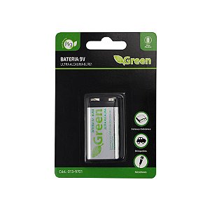 Bateria 9v Alcalina 6LR61 - Green 013-9701