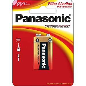 Pilha Bateria 9V Alcalina Panasonic 6LF22XAB