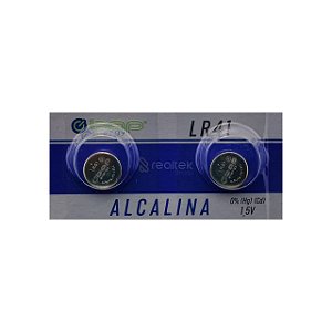 Pilha Bateria LR41 AG3 Alcalina 1,55V Bap Energy - Pack com 2 Unidades