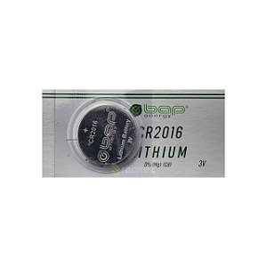 Pilha Bateria 2016, CR2016 3v Lithium, Bap Energy - 1 Unidade