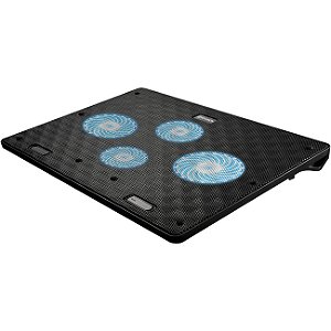 Cooler Base Para Notebook Ajustável, 4 Fans Led Azul - Hoopson BPN-001