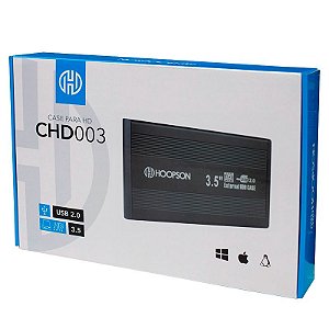 Case Para HD Externo Sata 3.5 Usb 2.0 - Hoopson CHD-003 (Preto)
