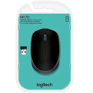 Mouse sem fio Logitech M170 - Preto