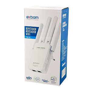 Repetidor Wi-Fi 4 Antenas, 300 Mbps - Exbom YWIP-Q4