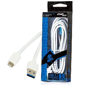 Cabo De Dados USB 3.1 5Gbps, Usb-A Para Usb-C - 2 Metros