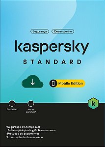 Antivírus Kaspersky Standard Mobile Licença 12 meses, 1 dispositivo - Celular / Tablet