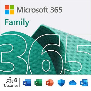 Microsoft 365 Family ESD - 12 Meses, 6 Usuários