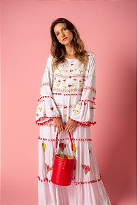 Vestido garden bordado