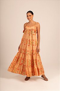 Vestido Anysha com alças e tassel colorido