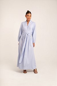Vestido algodão texturizado Marrakech