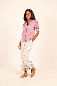 Calça babadinhos Lilly off white