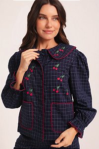 Casaqueto cerejas bordado