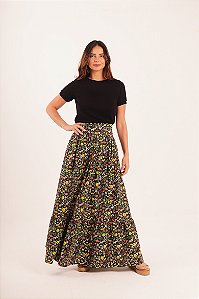 Saia estampa Lilly preta