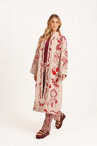 Máxi Kimono bordado Maria Laura