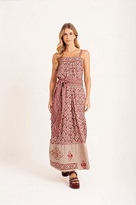 Vestido alcinhas Maria Laura bordado