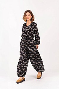 Calça Aladim Luna onça preto
