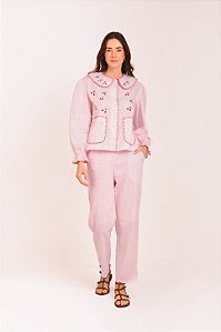 Casaqueto cerejas rosa bb