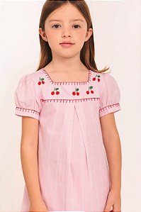 Vestido infantil cerejas