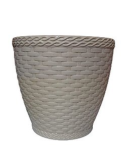 Vaso Rattan Planta, Flores e Temperos Cor: Palha 10L