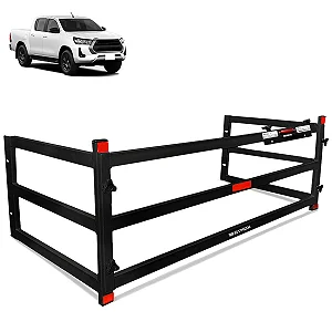 Extensor De Caçamba Toyota Hilux SRX 2016 a 2024 Divisor de Cargas ED Preto