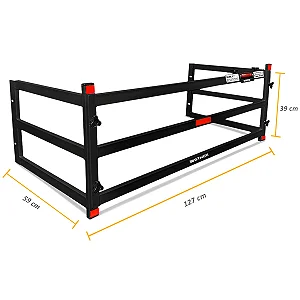 Extensor de Caçamba Chevrolet S10 2012 a 2025 Divisor de Cargas Preto ED