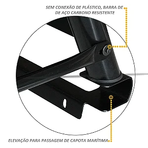 Santo Antonio Trabalho 2pol Ranger 2013 a 2023 Cabine Simples Com Corrimão Estendido Preto