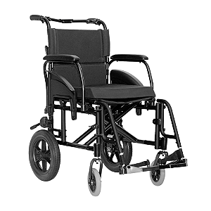 Cadeira de Rodas Alumínio ULX Transit 120 kg - 44x45x40 cm - Preta