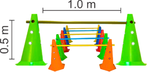 Cone agilidade 50 cm com barreira Kaemy - K90