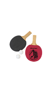 Raquete de Ping Pong com Cabo de Madeira + 2 Bolinhas Kaemy - K416