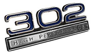 Emblema Ford 302 High Performance Azul
