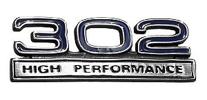Emblema Ford 302 High Performance Azul