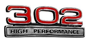 Emblema Ford 302 High Performance Vermelho