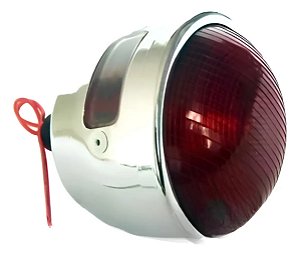 Lanterna Metal Cromada Com Vigia