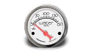Termômetro Elétrico De Água 52mm Água Hot Rod Clássico Branco