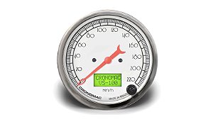 Velocímetro 100mm Eletrônico 220km/h Hot Rod Clássico Silver
