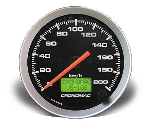 Velocímetro 100mm Eletrônico Display Digital Sport Preto