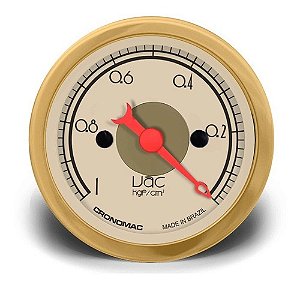 Manômetro Vácuo 52mm Mecânico Hot Rod Clássico Gold