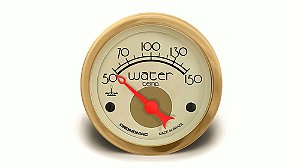 Termômetro Elétrico De Água 52mm Água Hot Rod Clássico Gold
