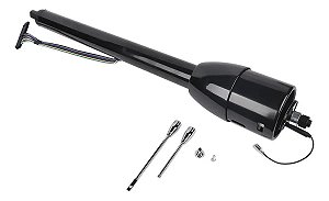 Coluna Direção Mecânica Escamoteável Preta