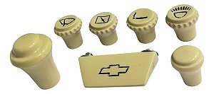 Kit Botões Painel C10 Bege