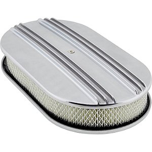 Filtro de Ar Oval Aletado Polido Quadrijet 15"