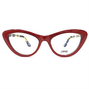 Óculos de Grau Feminino Charlotte Gatinho Vermelho com Tortoise